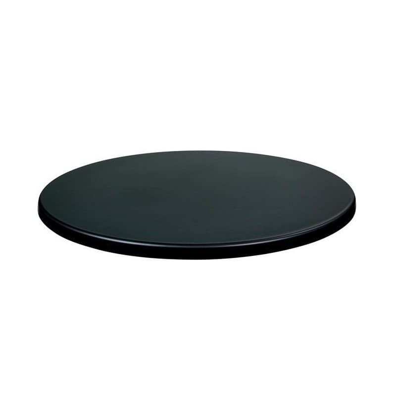 Plateau de table Werzalit Wer-Uniart rond, diamètre 80 cm, finition Black 3190