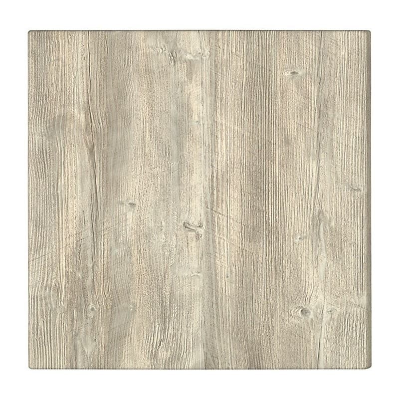 Plateau de table Werzalit-SM, format carré 80 × 80 cm, finition Roligt White 178