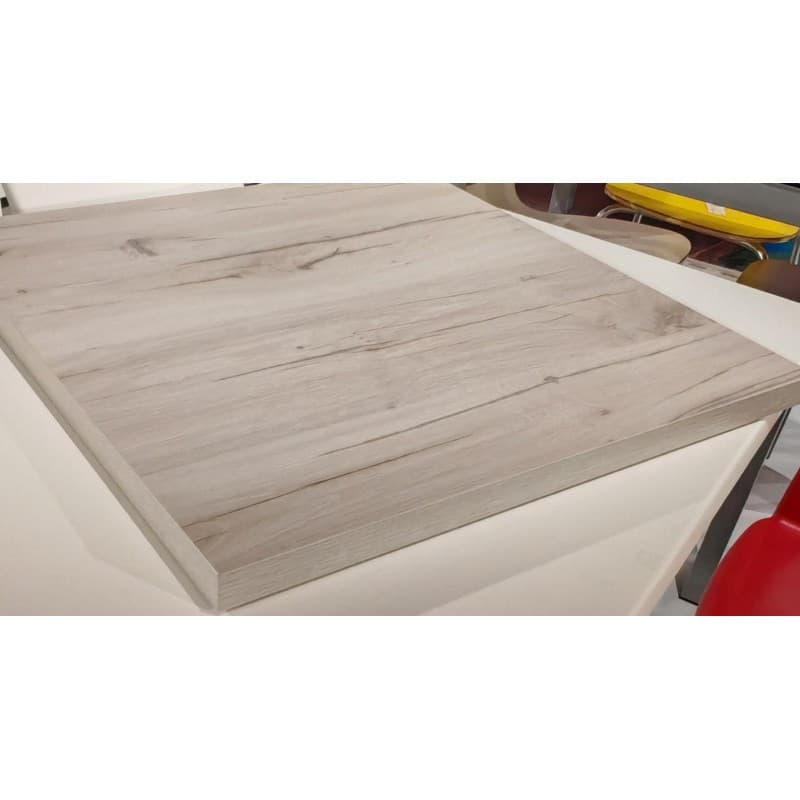 Plateau de table Glans en mélaminé, épaisseur 30 mm, format carré 80 × 80 cm