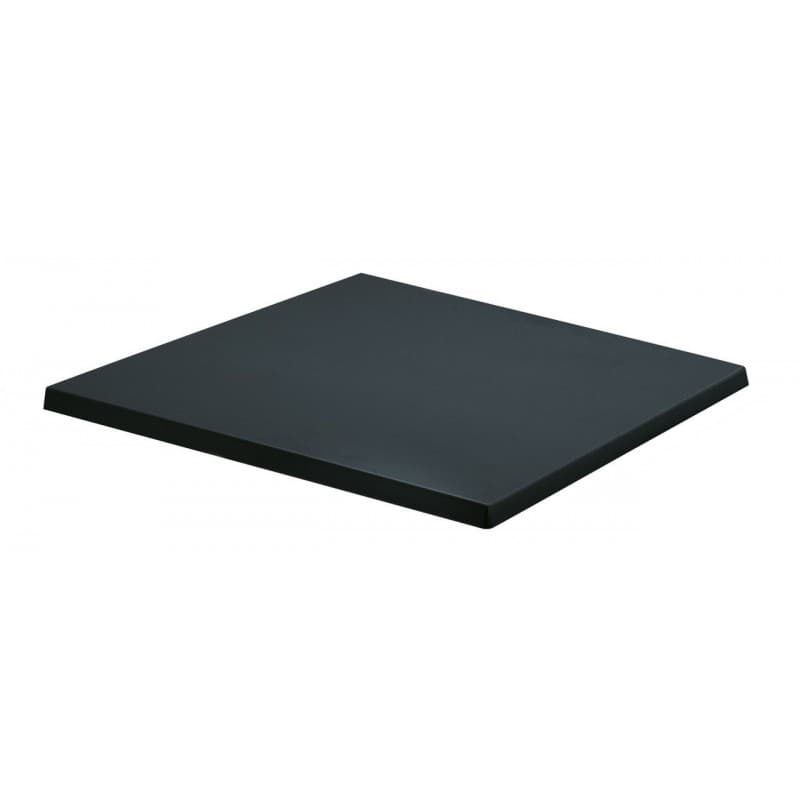 Plateau de table Werzalit-SM, format carré 80 × 80 cm, finition Black 55