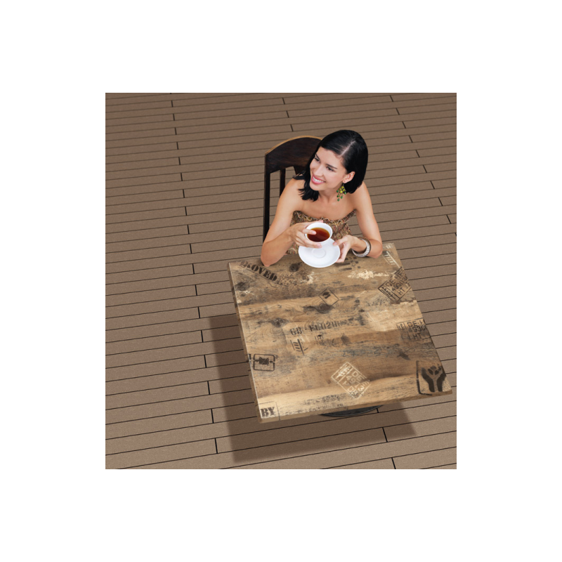 Plateau de table Werzalit-SM, format carré 80 × 80 cm, finition Faxe 122