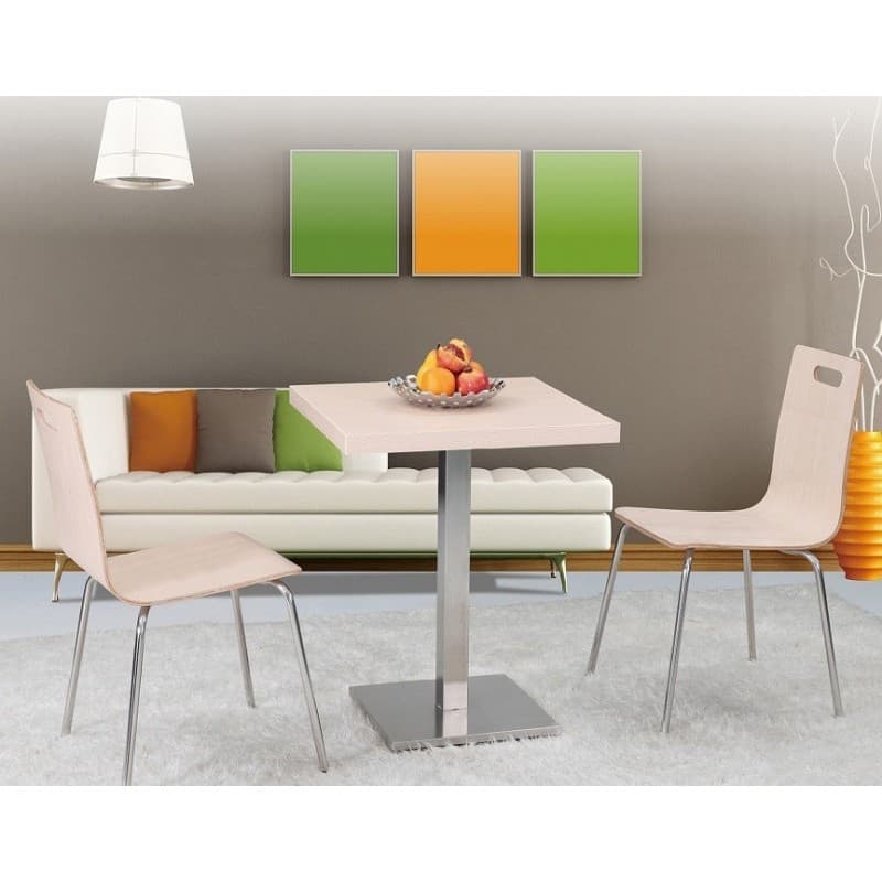 Plateau de table Tonder, format carré 80 × 80 cm, finition blanc cassé