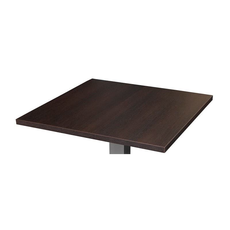 Plateau de table WOOD-80C en placage Slib verni, format carré 80 × 80 cm, finition wengé