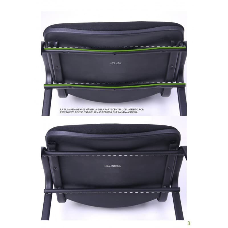 Chaise Fugt New AM, structure chromée, revêtement tissu A20 bleu