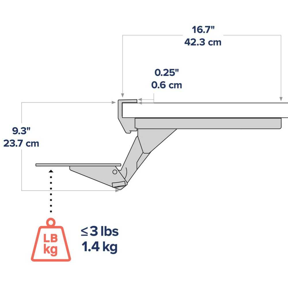 Bras clavier ergonomique escamotable sous bureau Ergotron Neo-Flex – Neo-Flex