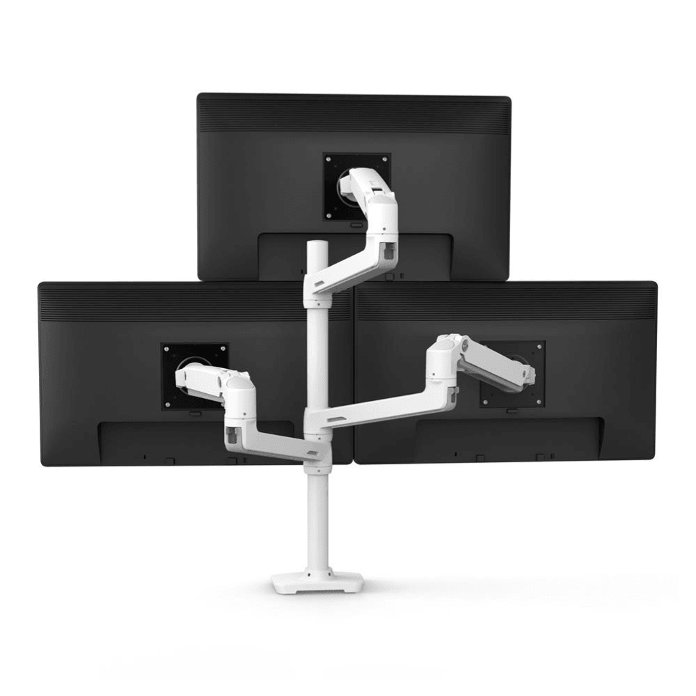 Bras écran double empilé avec mât haut Ergotron – LX