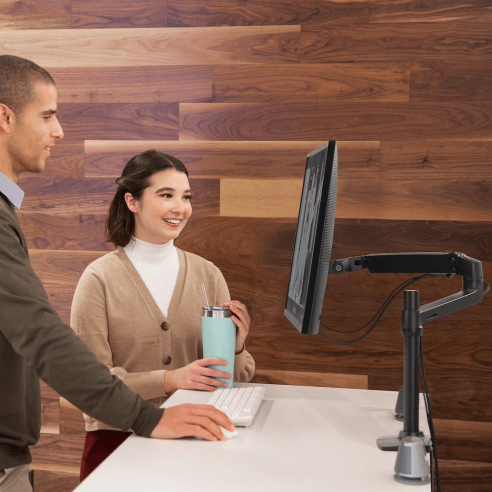 Bras écran de bureau avec mât haut Ergotron – LX