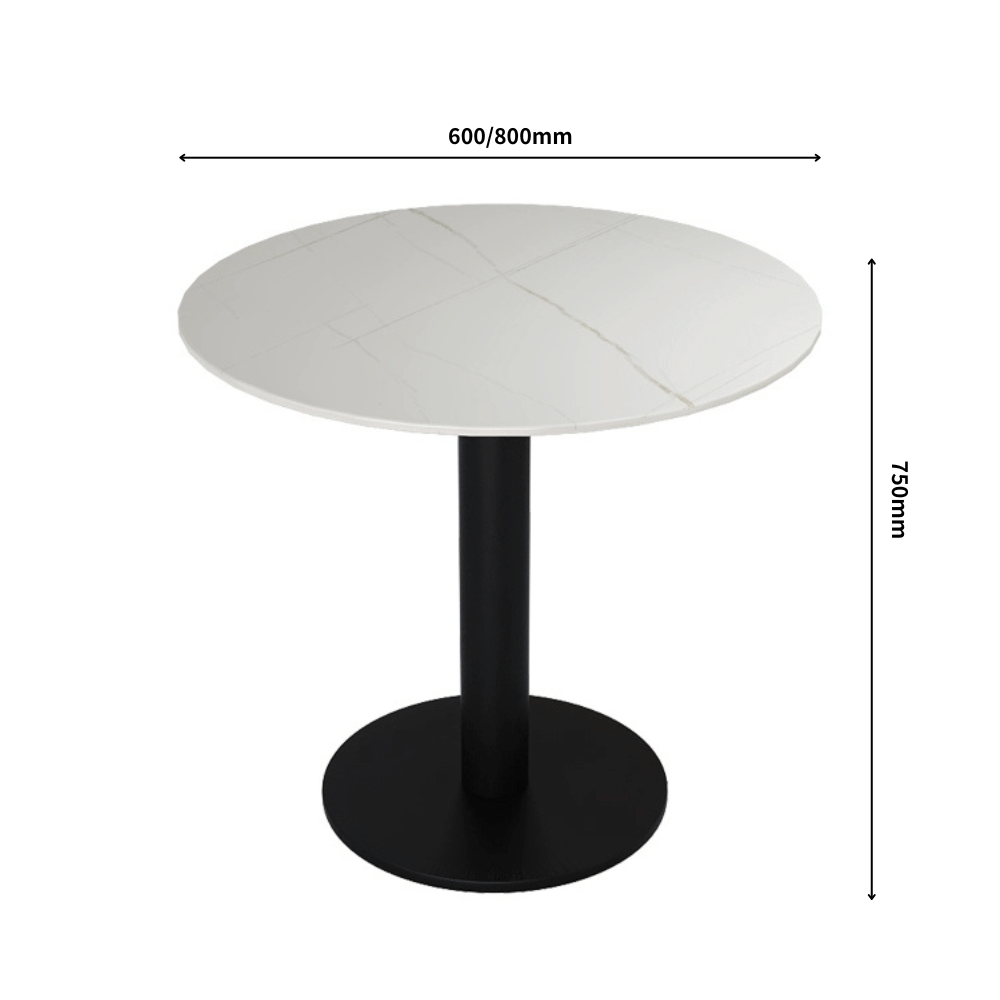 Side table Helsinki in round sintered stone - disk base