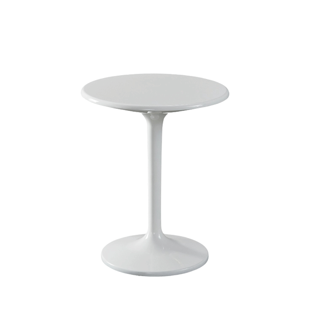 Side Table Cambridge Round White Lacquered - Modern Design