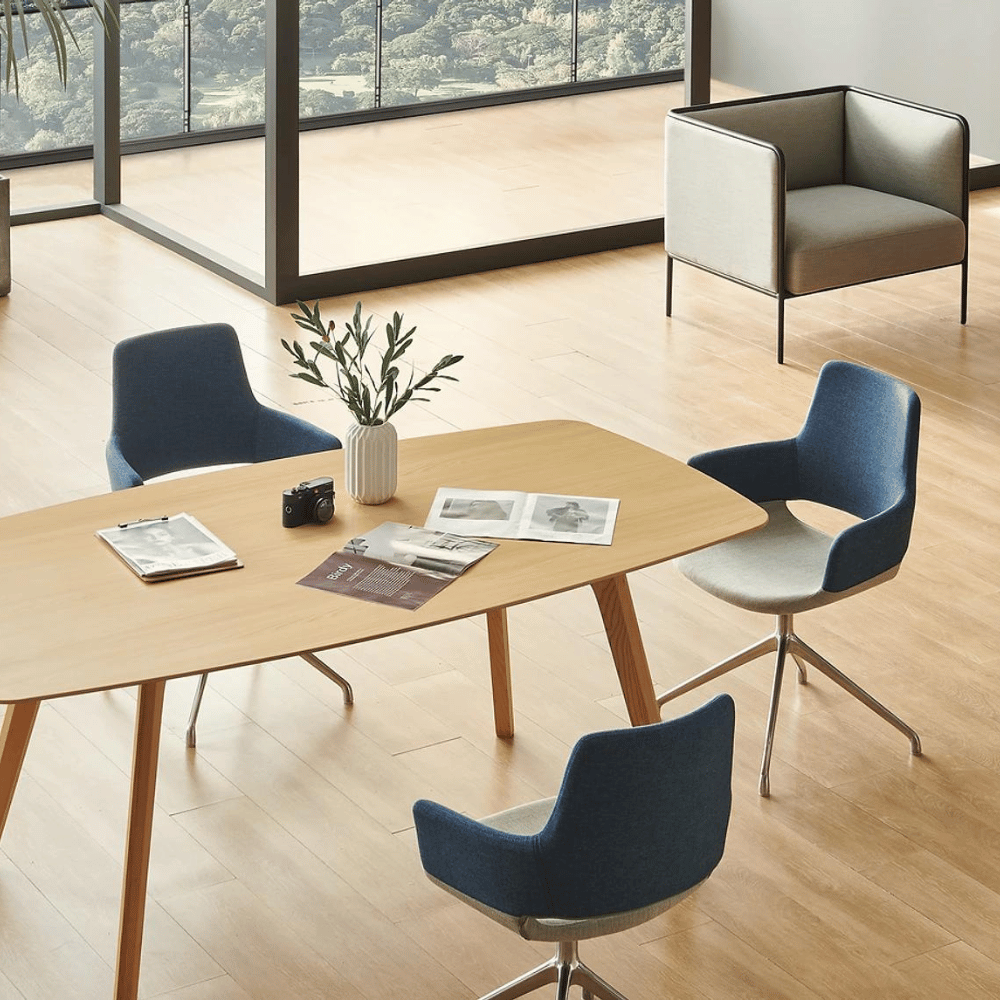 Silla de reunión de oficina Philadelphia en tela - diseño moderno
