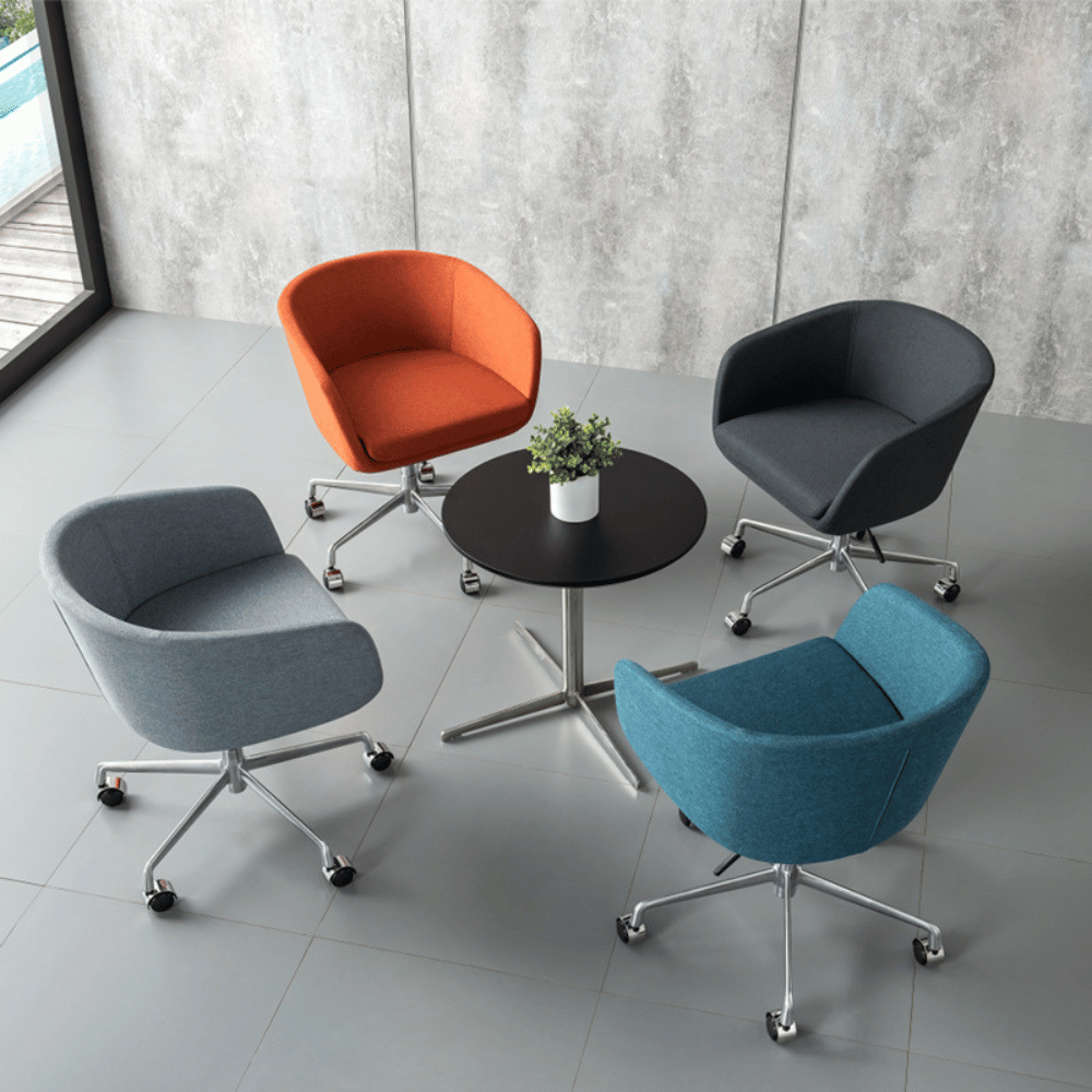 Silla de reunión de oficina Baltimore giratoria - diseño minimalista