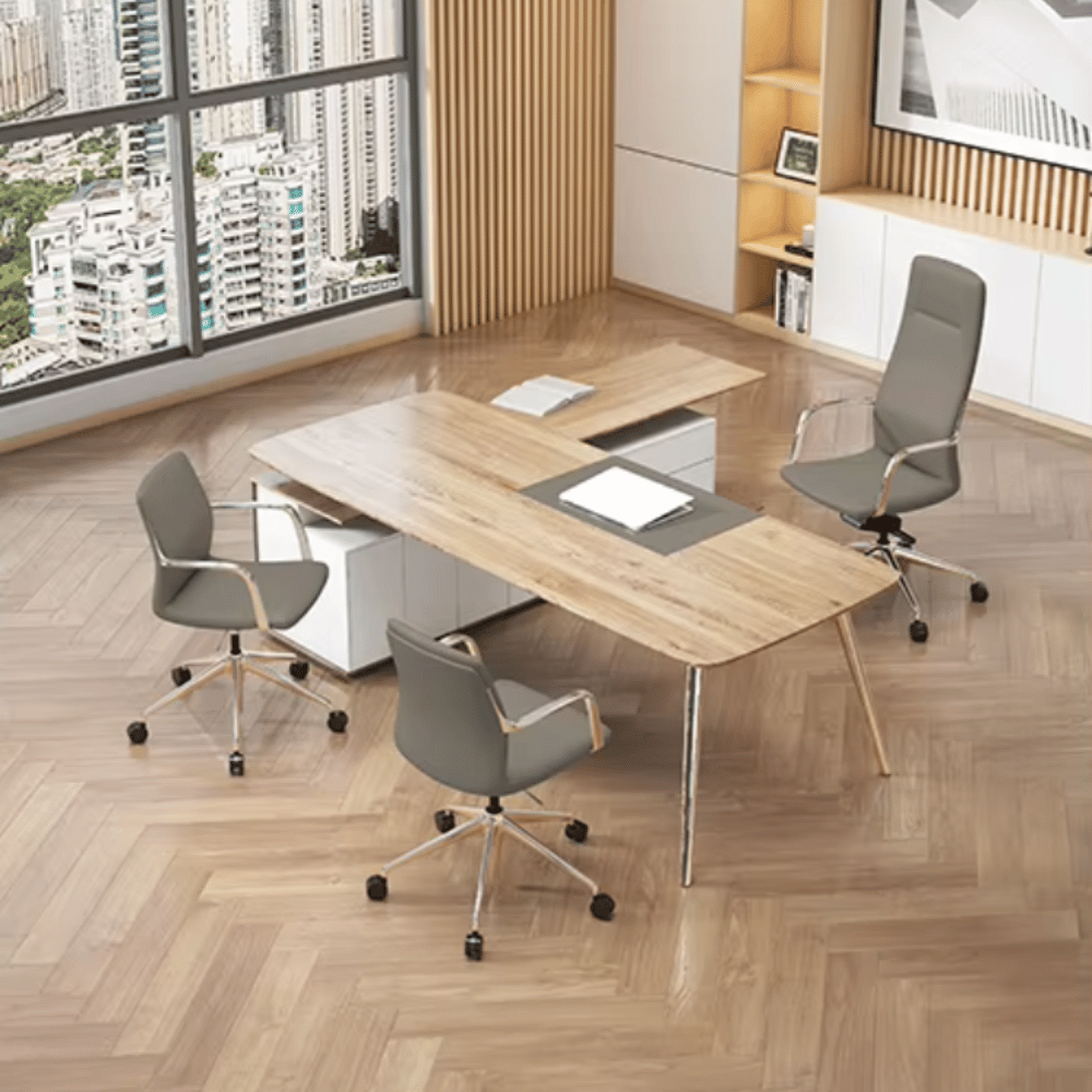 Silla de oficina Tampa de cuero - respaldo medio alto, uso ejecutivo