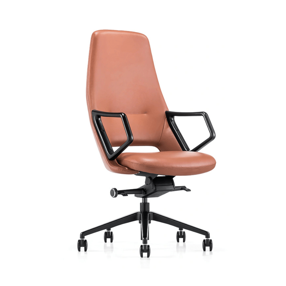 Fauteuil de bureau Split en cuir – dossier haut, design moderne