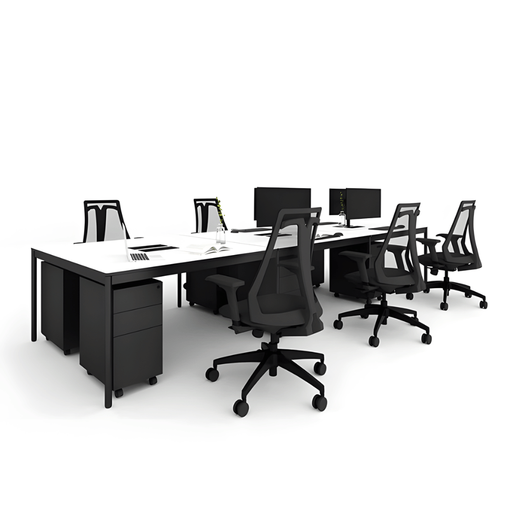 Escritorio de trabajo modular Daejeon con estructura metálica