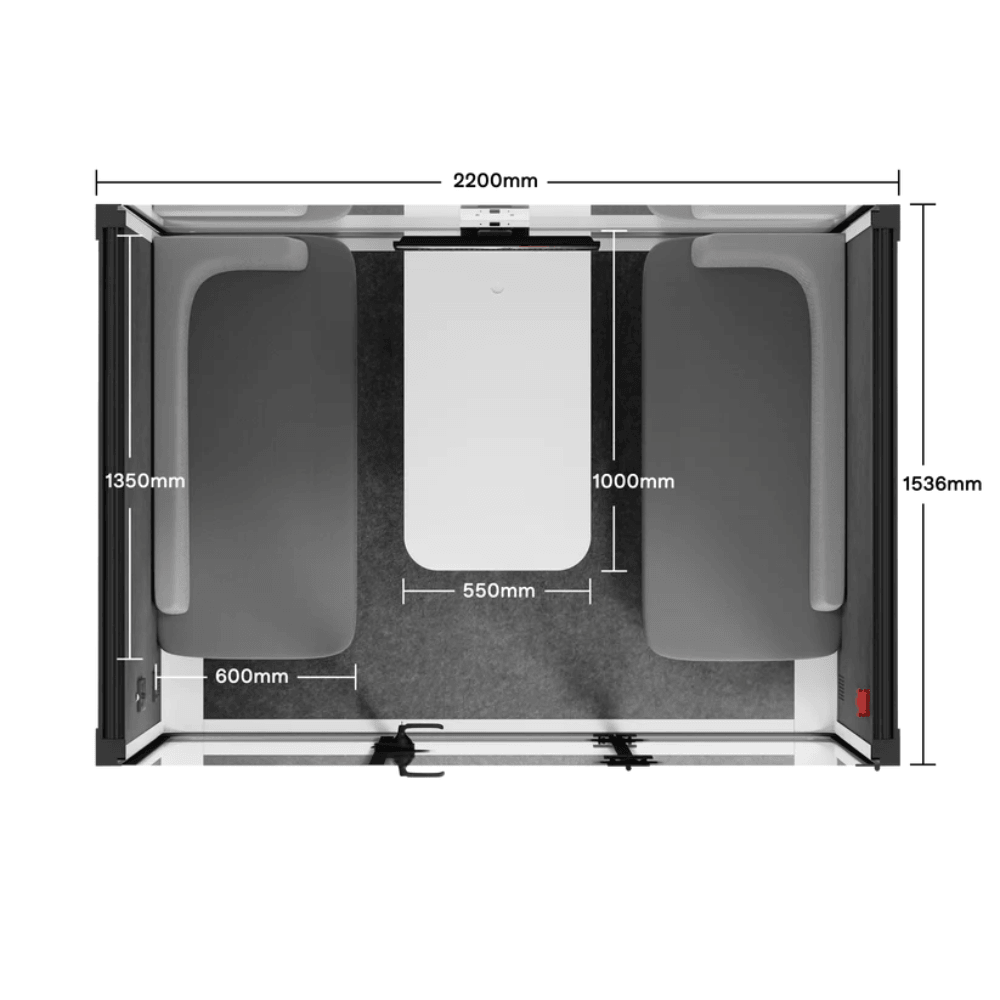 Mobile office acoustic booth Kirchberg SR-L - 4 persons