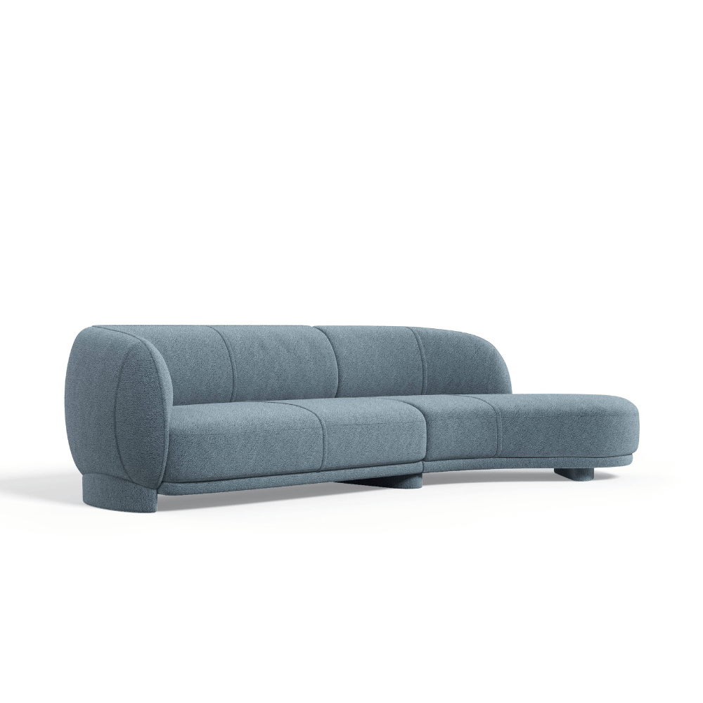 Canapé modular Brescia curvo de tela
