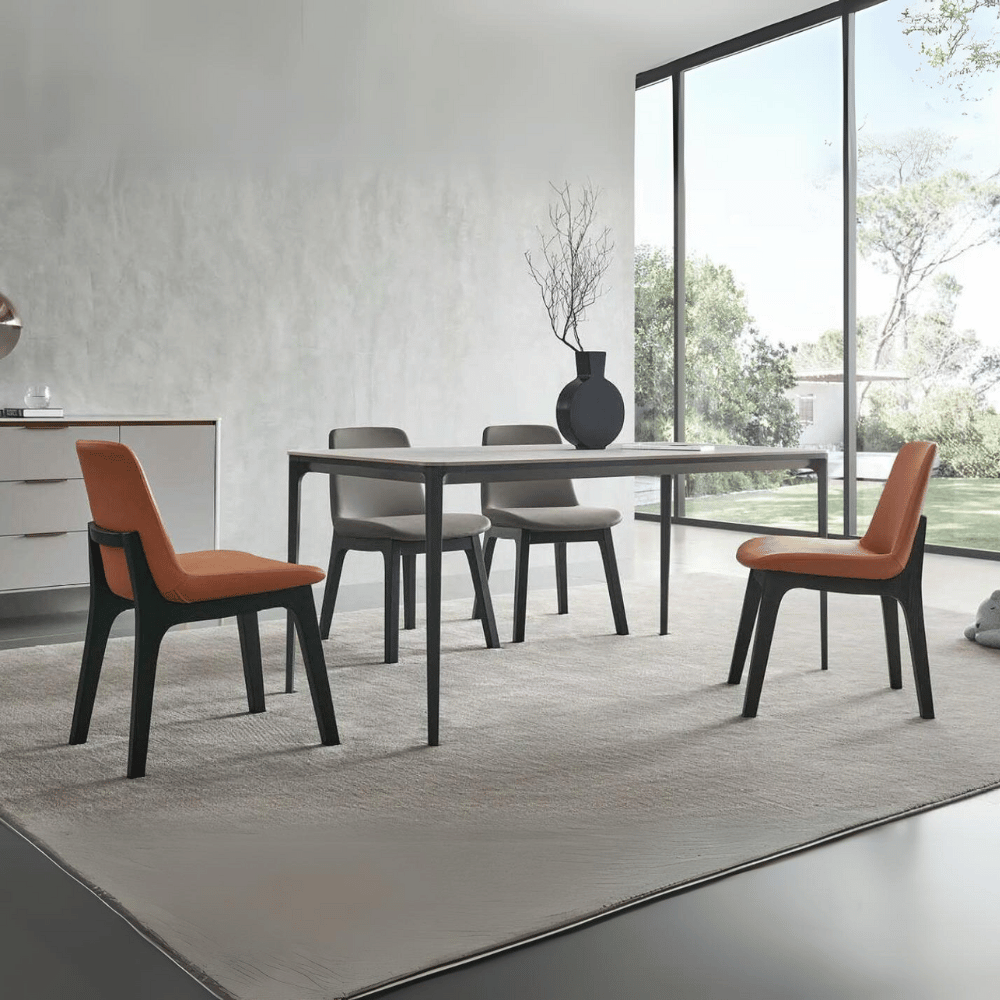 Dining chair Ventura in leather - modern design