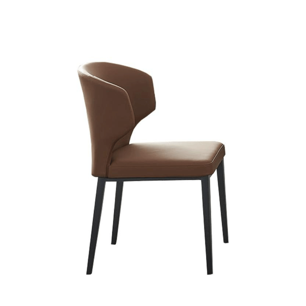 Dining chair Amed in wood and leather