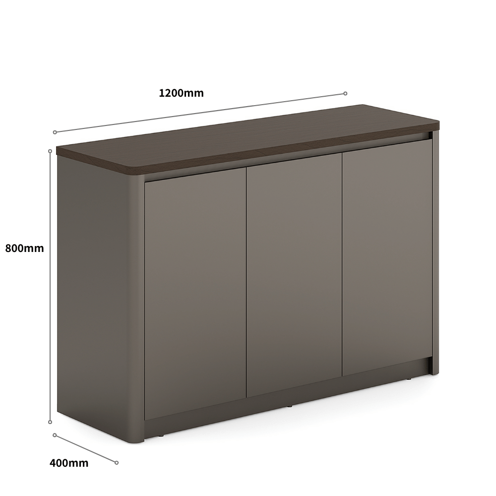 Mueble bajo de almacenamiento Vincenzo-B de madera - acabado premium