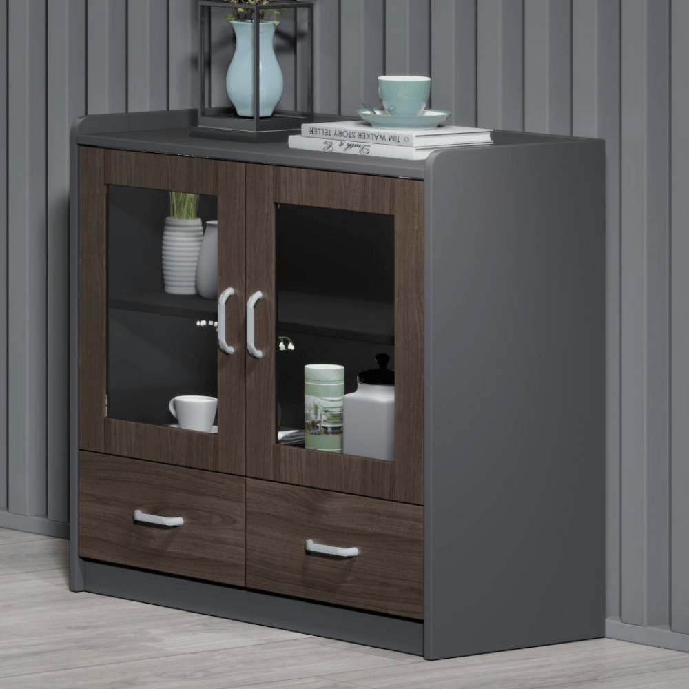 Mueble bajo de almacenamiento Noon de madera - formato compacto