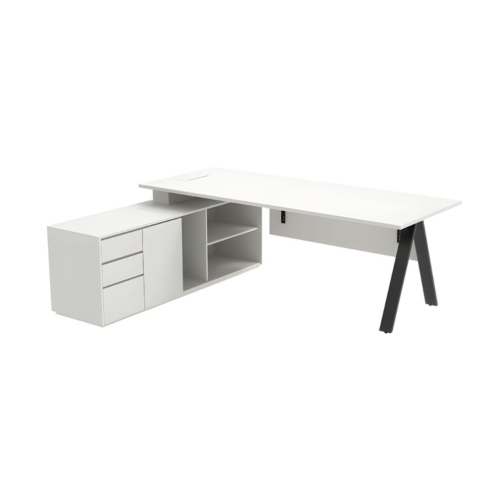 Bureau de direction Daegu à structure métal avec caisson latéral