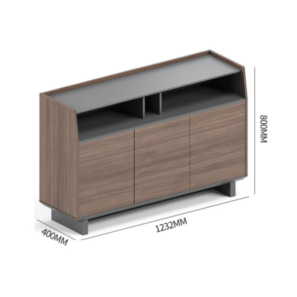 Mueble bajo de almacenamiento Emanuele-C de madera