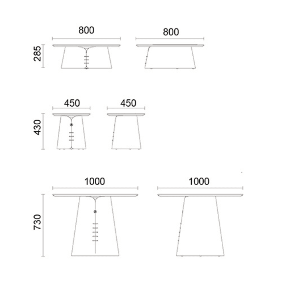 Table d’appoint Andreitown ronde haute – design créateur