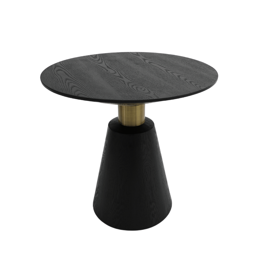 Table d’appoint Leandro ronde en bois – finition luxe
