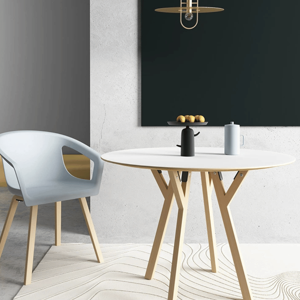 Dining table Armando round in solid beech wood
