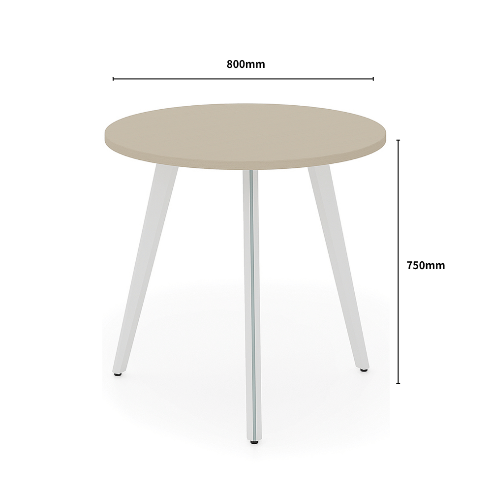 Mirko-B compact round meeting table with metal base