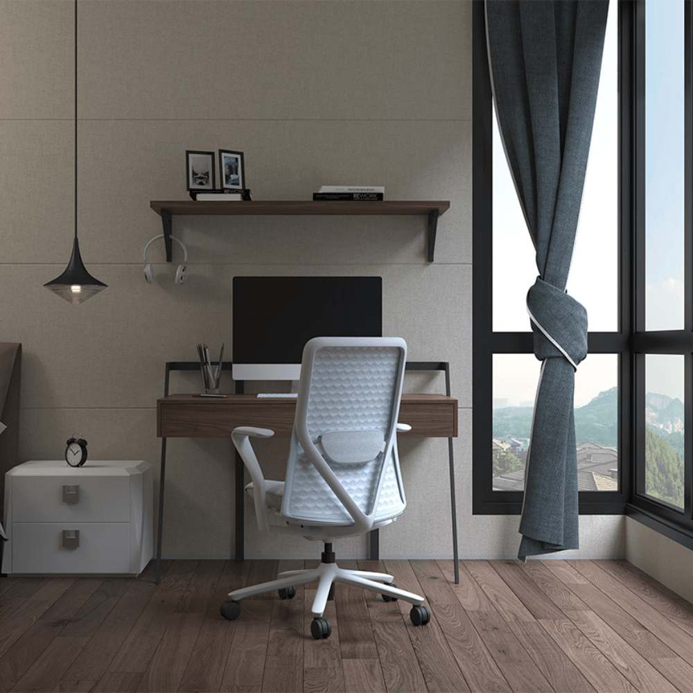 Modern Frioul office chair in fabric - mid-high backrest
