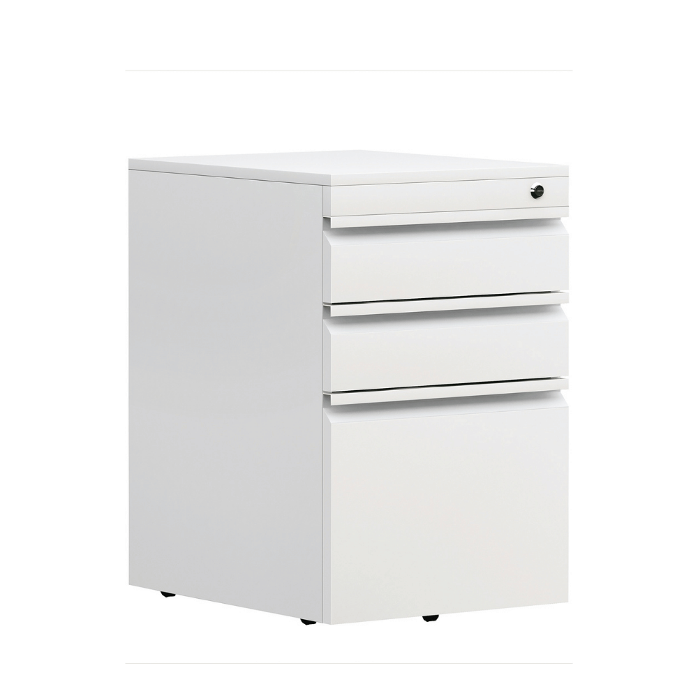 Mobile steel Filippo4 pedestal with 3 drawers