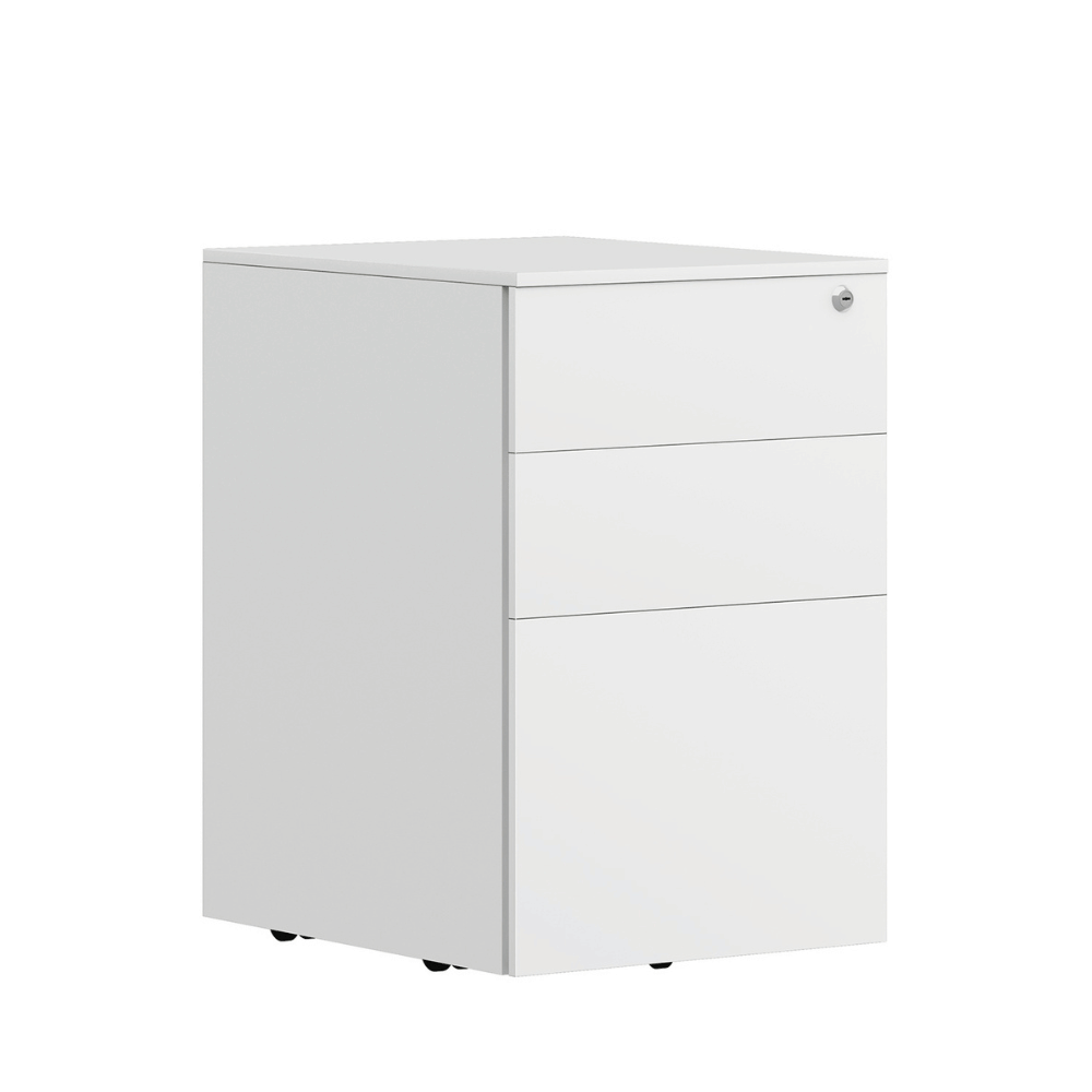 Mobile pedestal Filippo5 in steel with 3 drawers