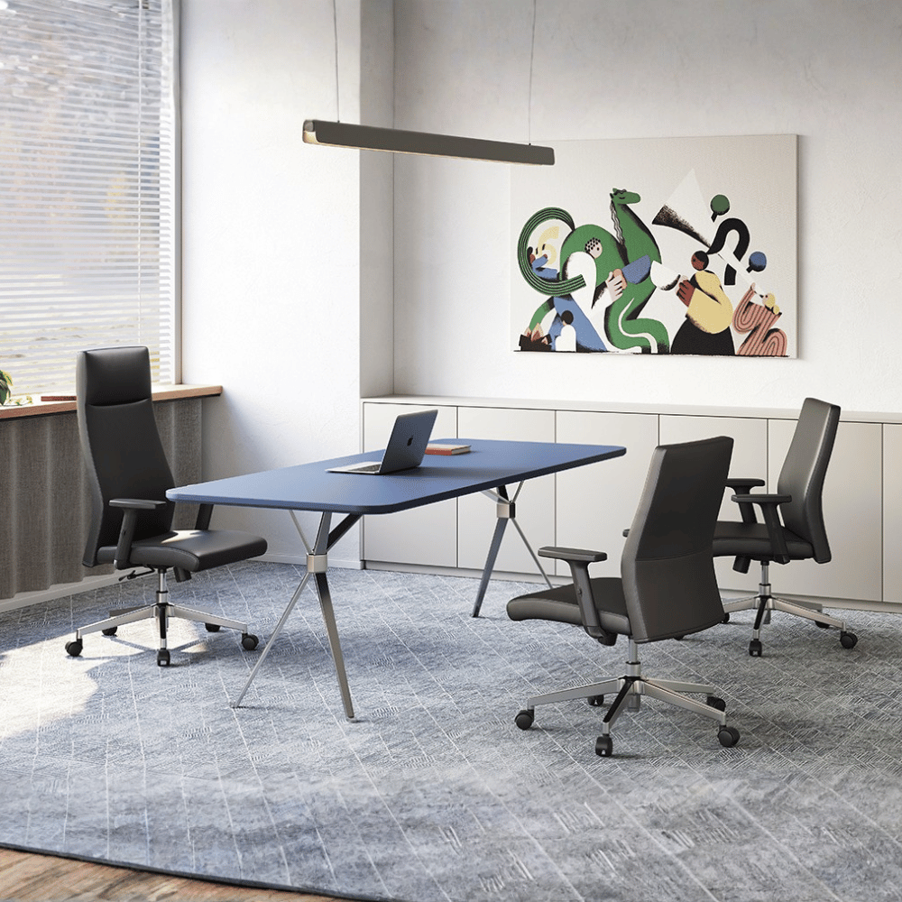 Fauteuil de bureau Laoban en cuir – dossier haut