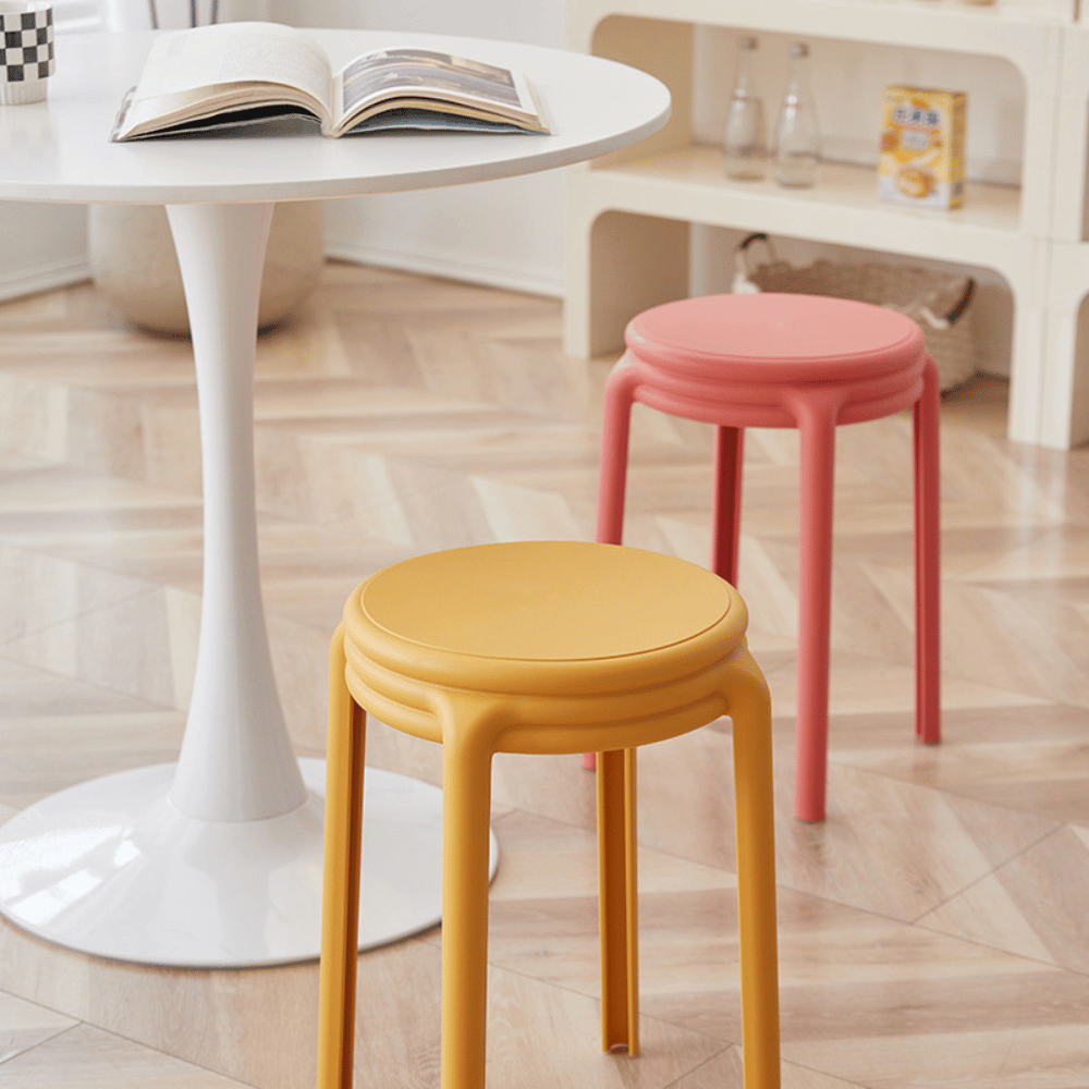 Tabouret Taboubo empilable rond en plastique