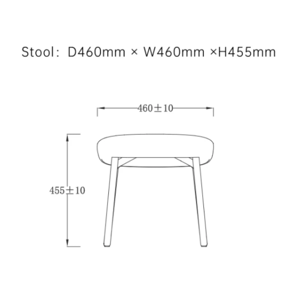 Tabouret Zermatt rembourré en cuir