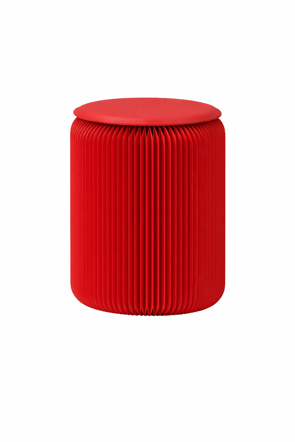 Tabouret / Pouf en carton pliable 52 x 40 cm – Coussin inclus