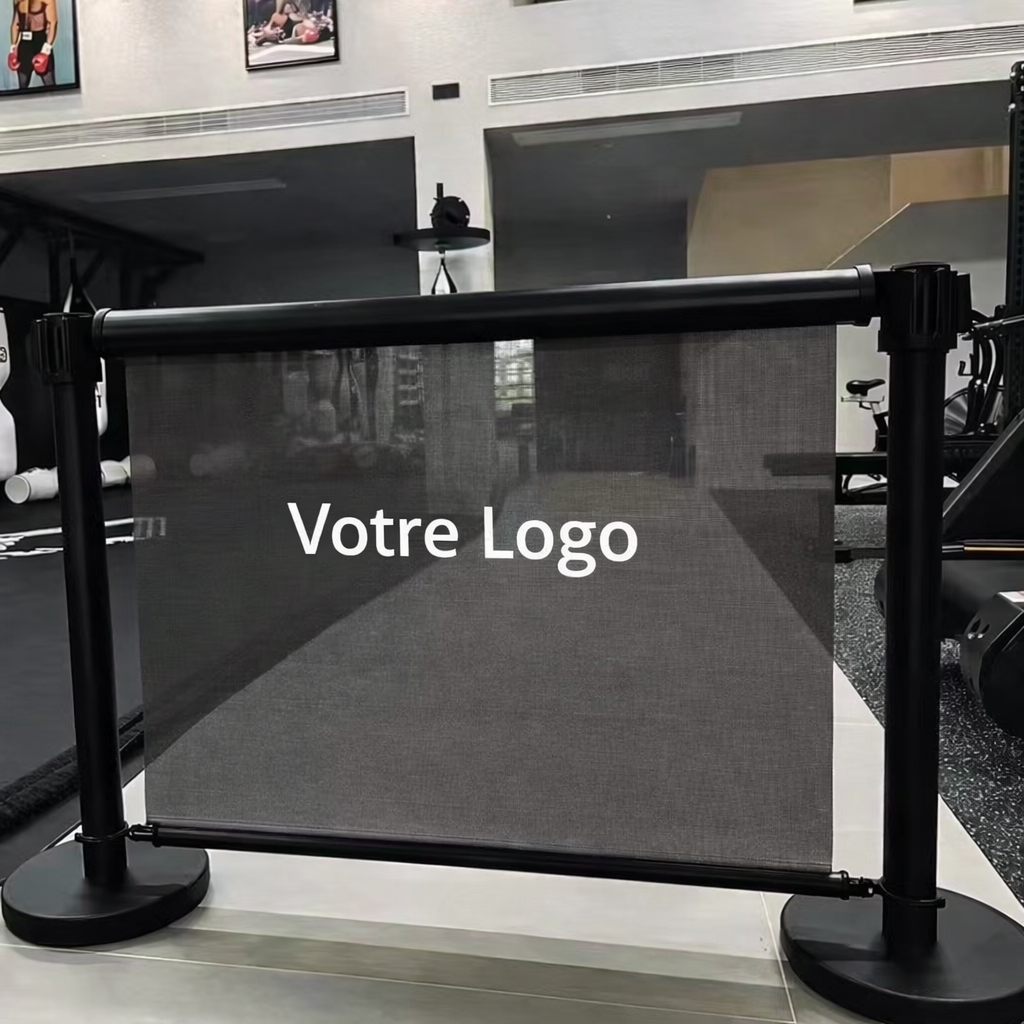 Barrière en toile avec logo sur mesure – Minimum de commande : nous consulter