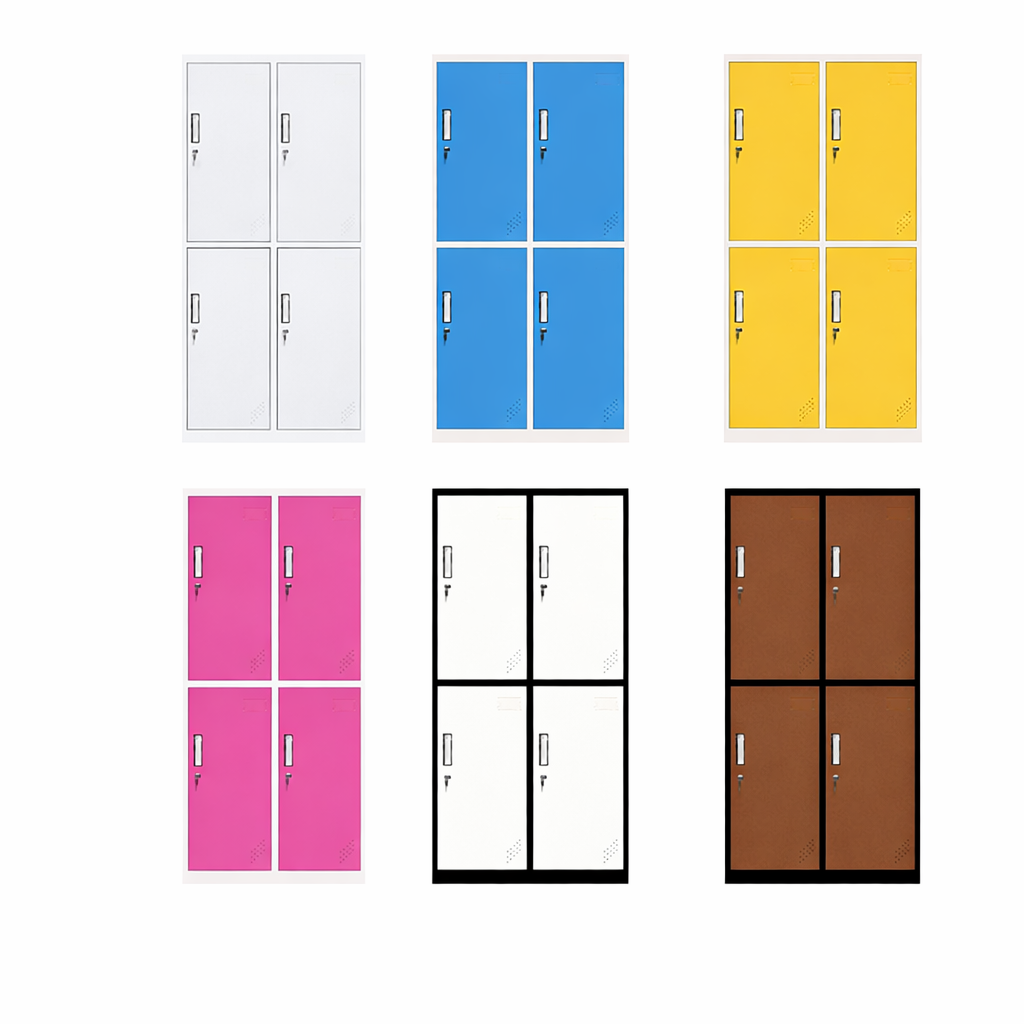 Armoire vestiaire 4 portes 90 x 180 x 42 cm
