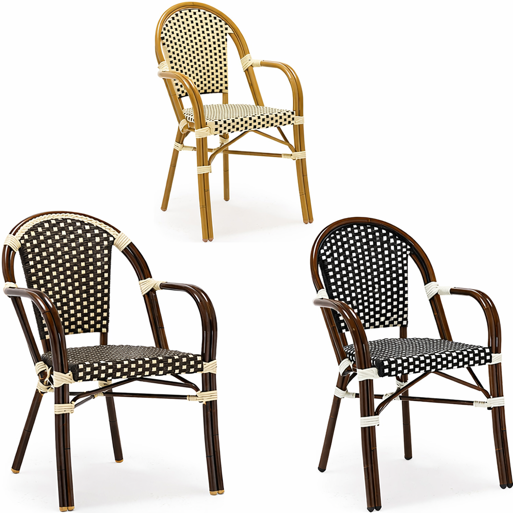 Silla de terraza Mouffetard de estilo bistró - Ratán