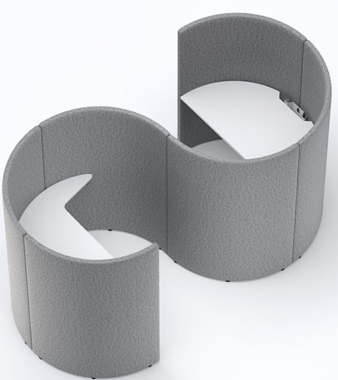 Double acoustic desk Roundo