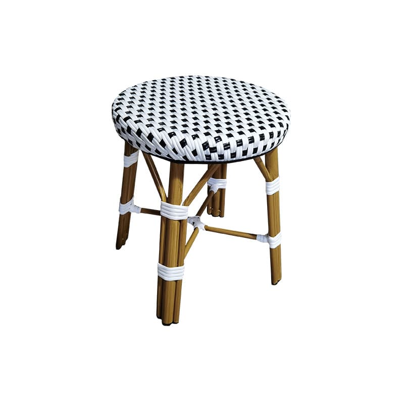 Tabouret bistrot extérieur Michelet – Rotin – H 45 cm