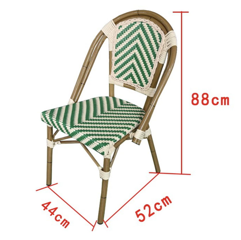 Chaise de bistró de ratán Colección Montparnasse modelo 01