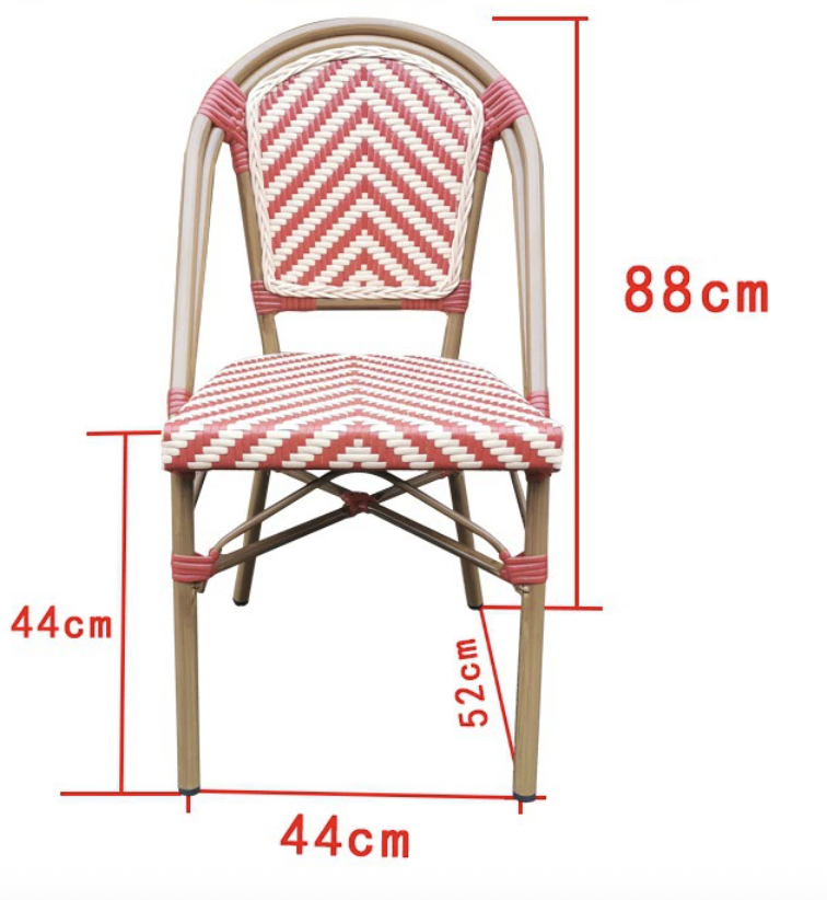 Chaise de bistró de ratán Colección Montparnasse modelo 05