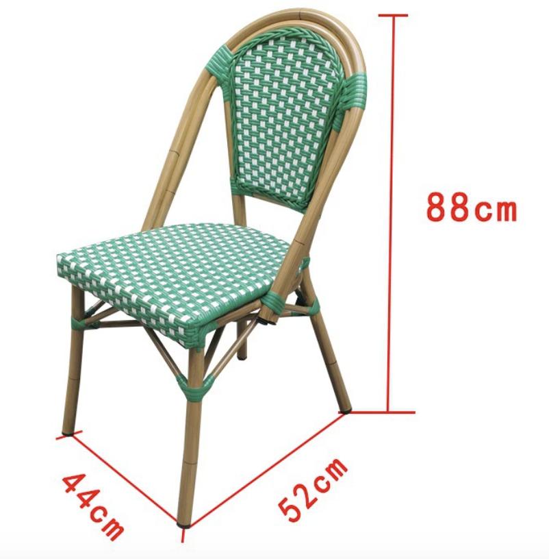 Chaise bistrot rotin Collection Montparnasse modèle 07