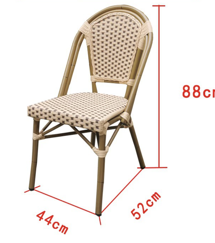 Chaise bistrot rotin Collection Montparnasse modèle 08