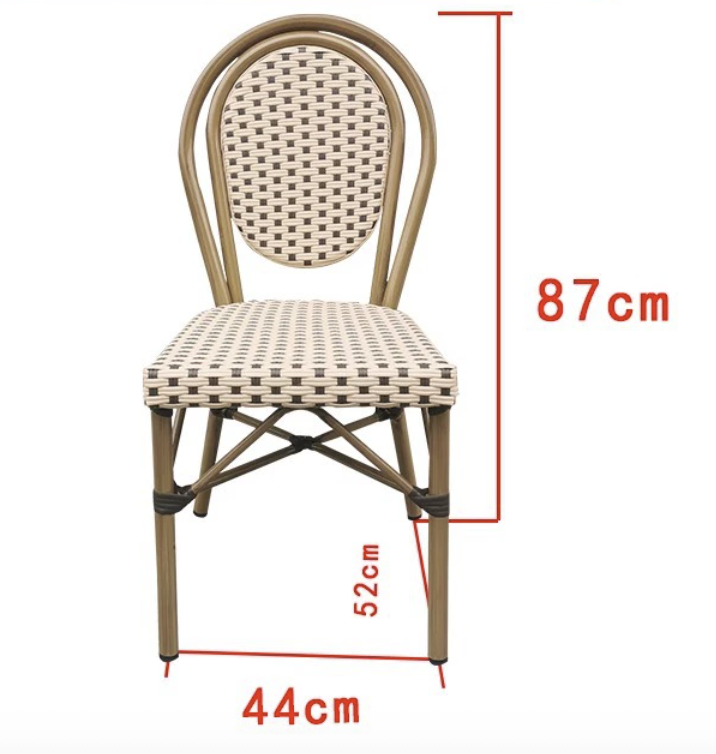 Chaise bistrot rotin Collection Montparnasse modèle 12