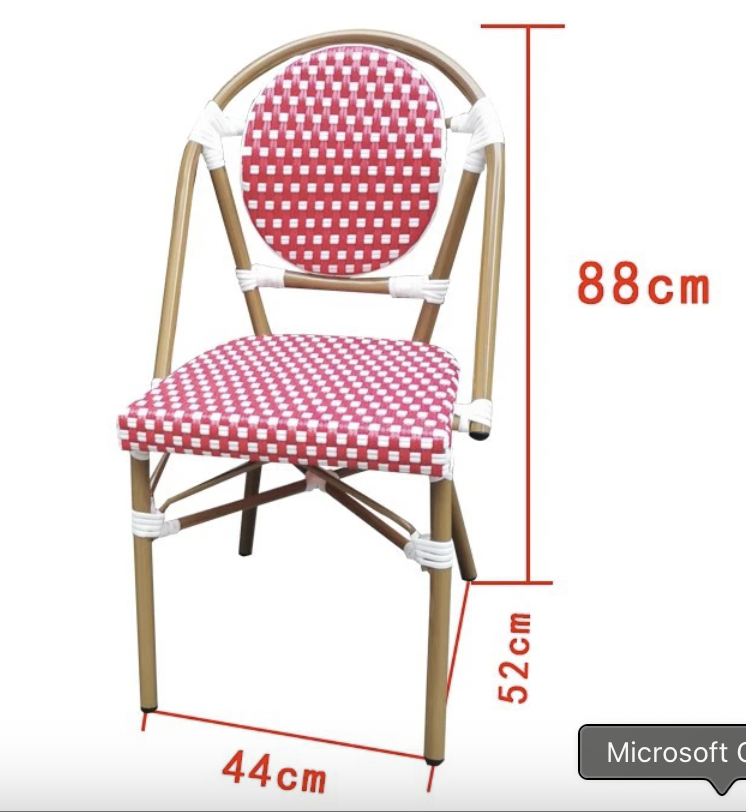 Chaise bistrot rotin Collection Montparnasse modèle 15