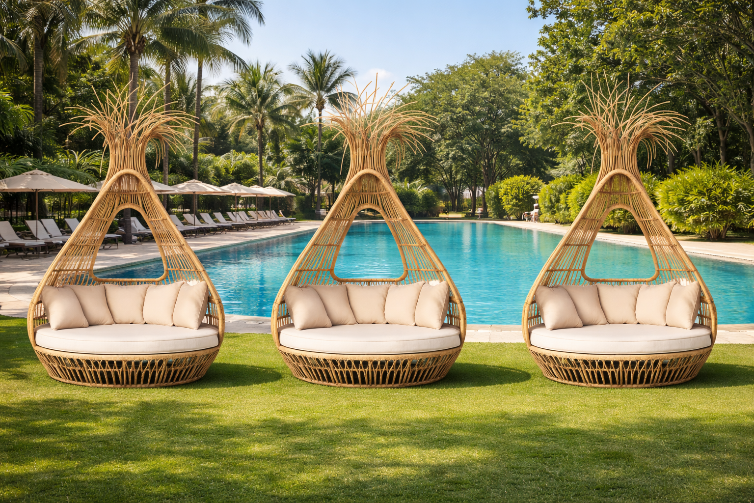 Salón lounge exterior Palmera 160 cm