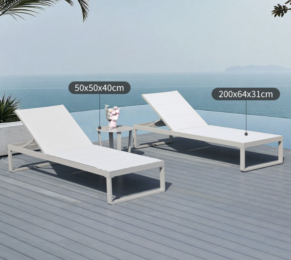 Combinaison 2 transats Qorax + table basse